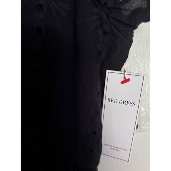 Aura Red Dress Navy Dress Néw With Tags Size L - Picture 5 of 6